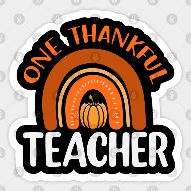 one thankful teacher Sticker by MZeeDesigns